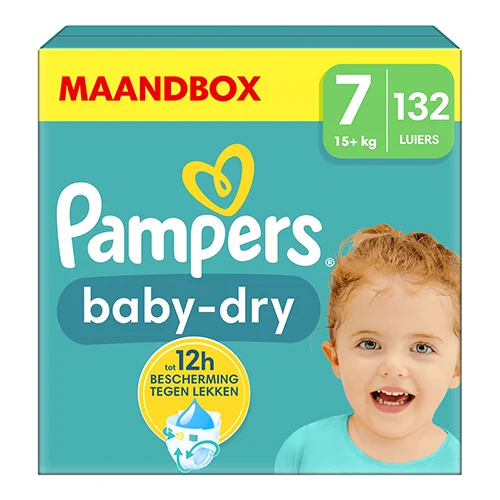 Pampers-Baby-Dry-Maat-7-(15kg+)-132-Luiers-Maandbox bestellen
