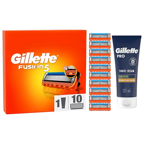 Gillette-Fusion-5-Scheermesjes-10-stuks-PRO-Scheerschuim-175ml bestellen